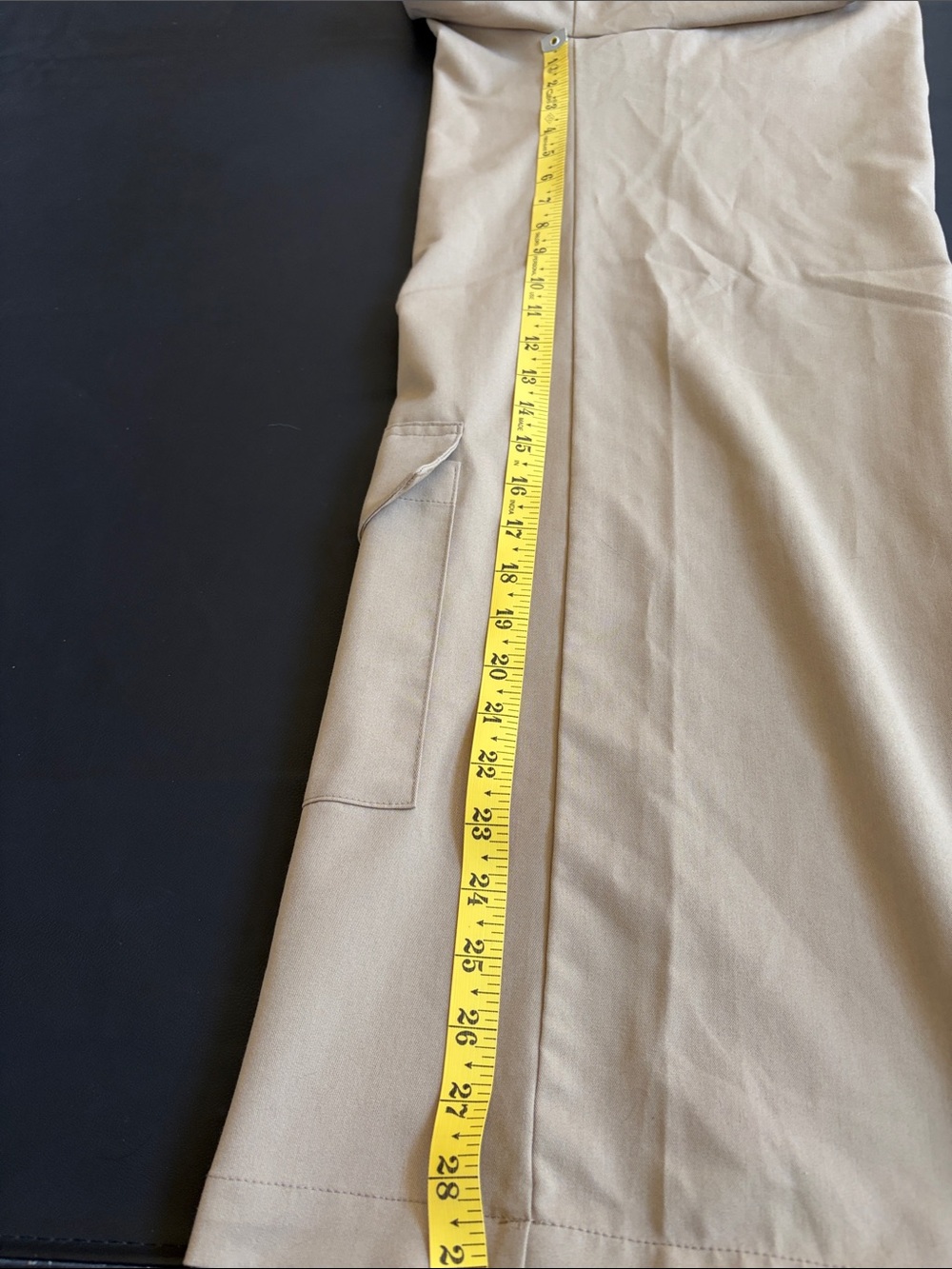 19 Cooper Tan Wide Leg Cargo Pants High Rise Cropped Utility Size M - Picture 7 of 8